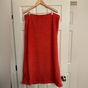 Anthropologie Vibrant Orange A-Line Skirt